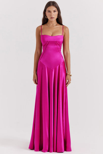 Women's Spaghetti Strap Corset Prom Dress | Maxi