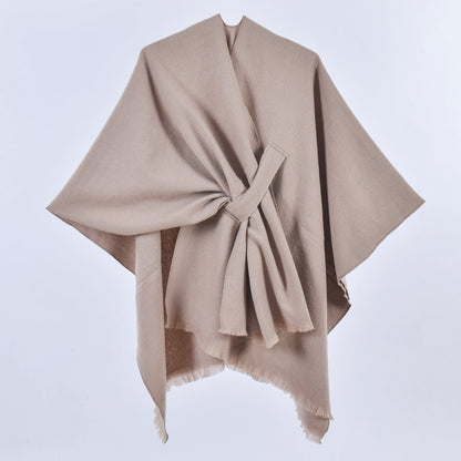 Kimono Style Belted Cape for Women - Nadia