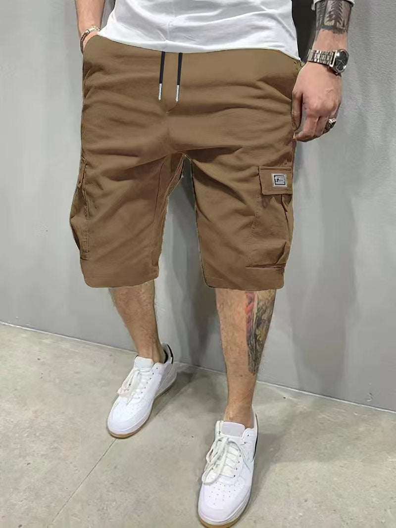 Men's Casual Cargo Shorts with Drawstring Waist | Knee Length
