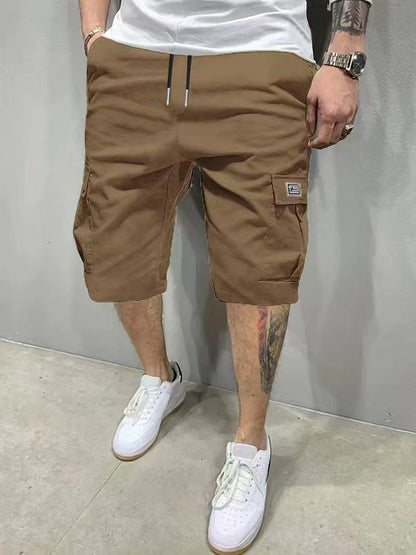 Men's Casual Cargo Shorts with Drawstring Waist | Knee Length