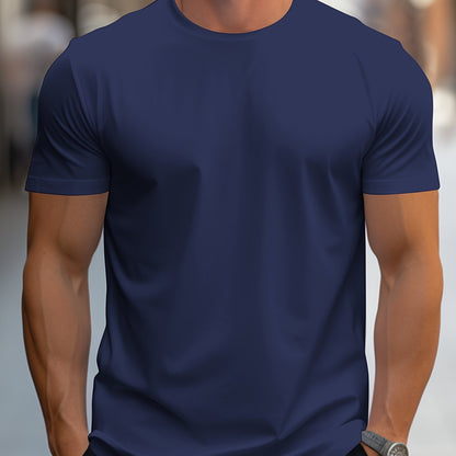 Men's Plain Crew Neck T-Shirt | Short Sleeve