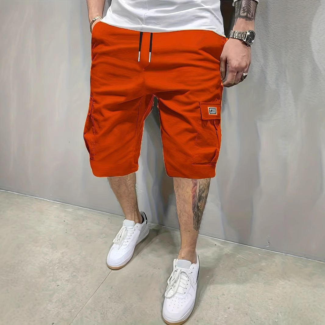 Men's Casual Cargo Shorts with Drawstring Waist | Knee Length