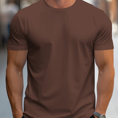 Men's Plain Crew Neck T-Shirt | Short Sleeve