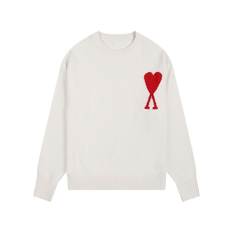 Pull cœur femme | Col rond 