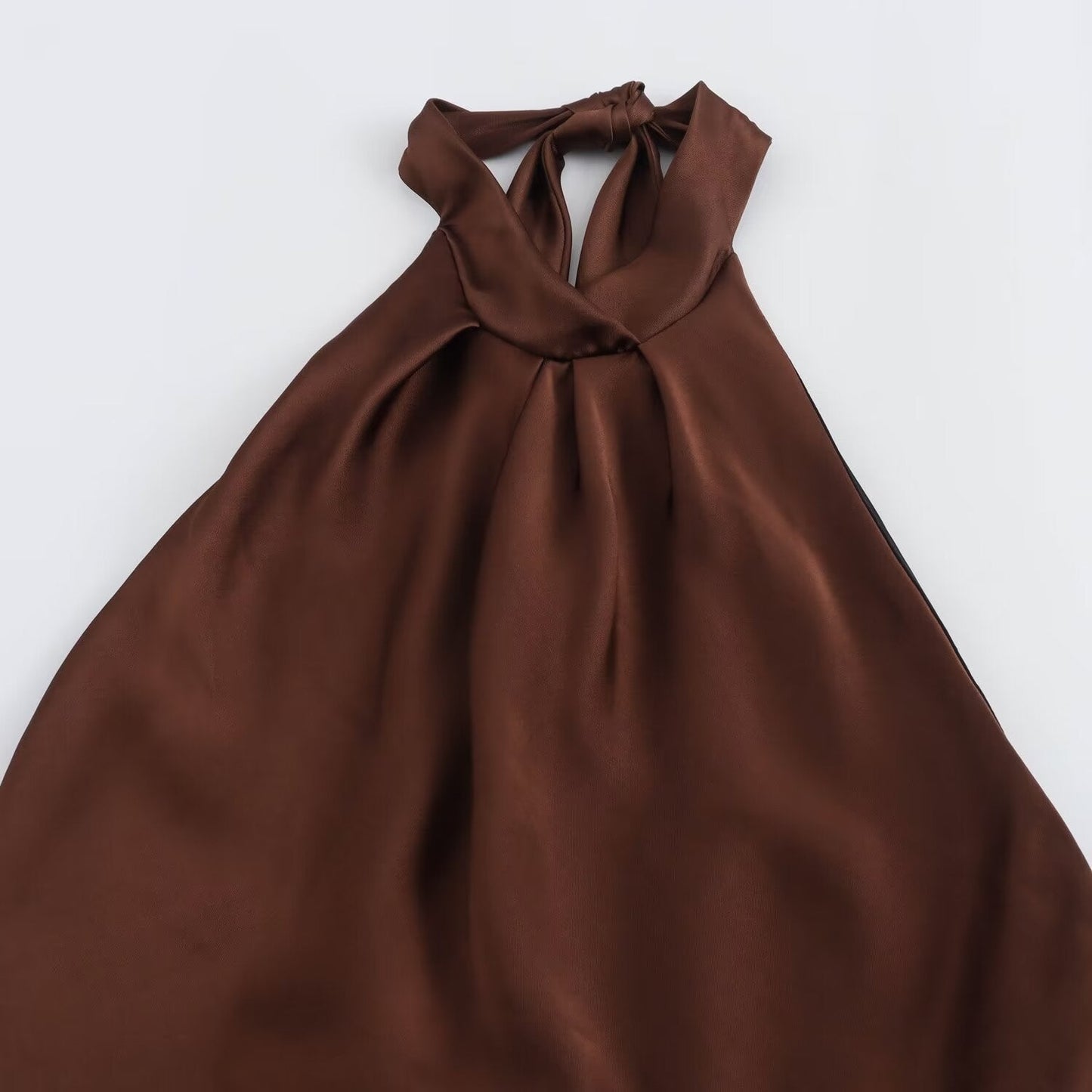 Women's Halter Neck Backless Cocktail Dress | Midi