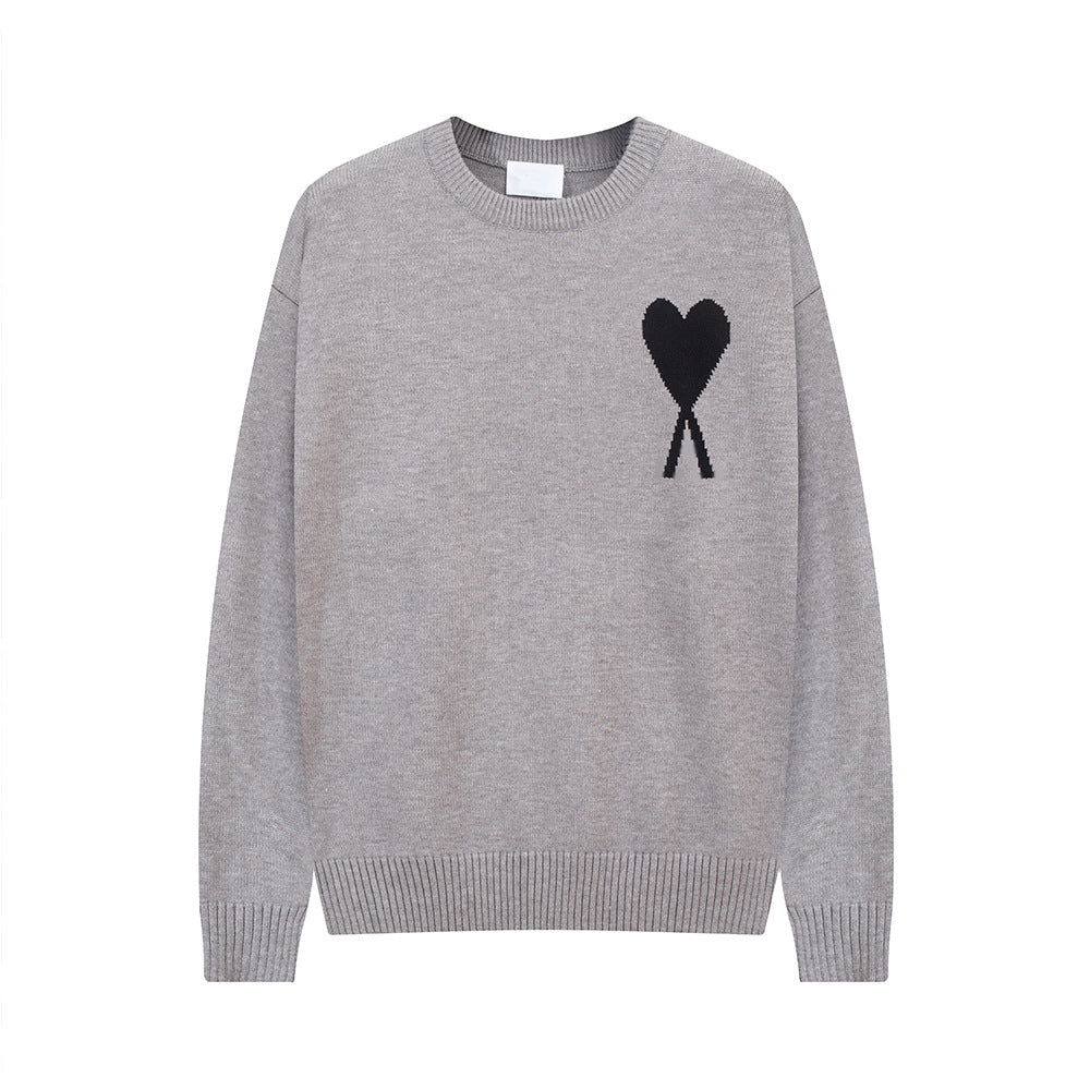 Pull cœur femme | Col rond 