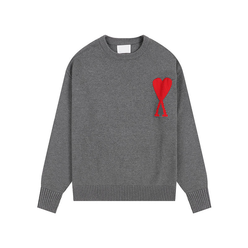 Pull cœur femme | Col rond 