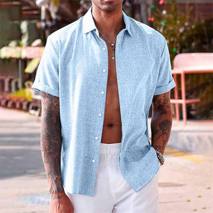 Men's Short Sleeve Linen Shirt | Summer