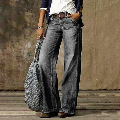 Women's Vintage High-Waisted Jeans | Wide Leg