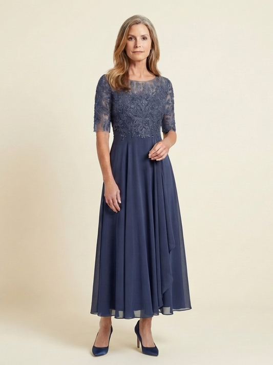 Women's Formal Wedding Guest Midi Dress | A-Line