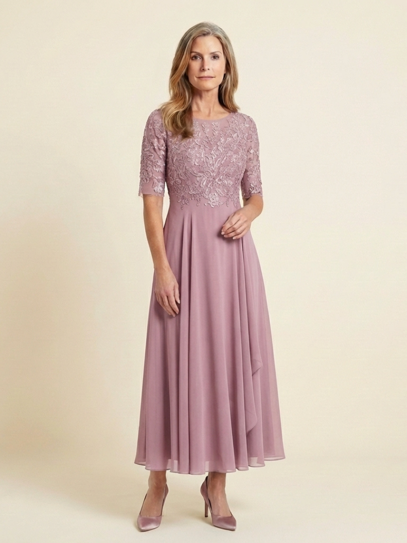 Women's Formal Wedding Guest Midi Dress | A-Line