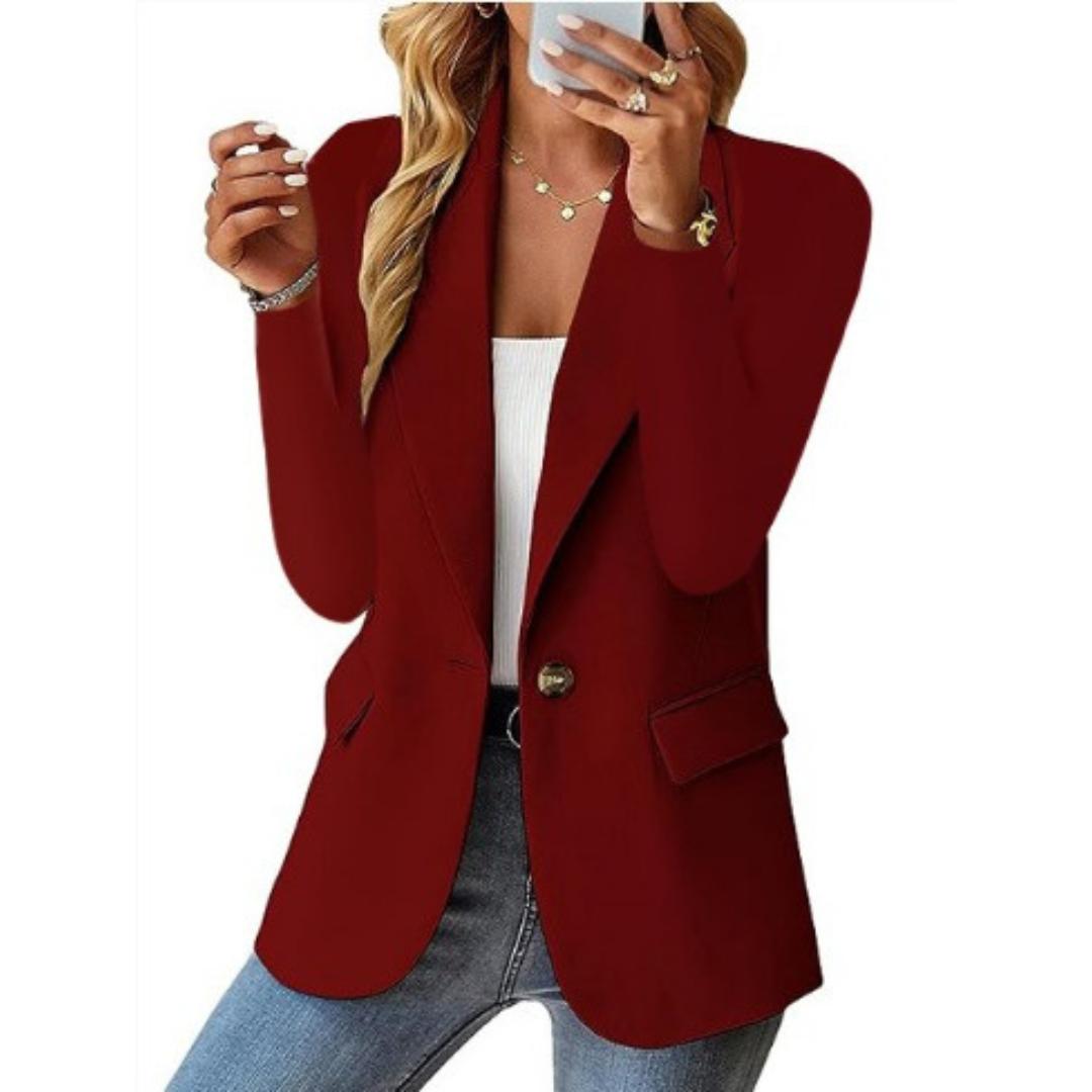 Women's Business Casual Single-Button Blazer | Long Sleeve