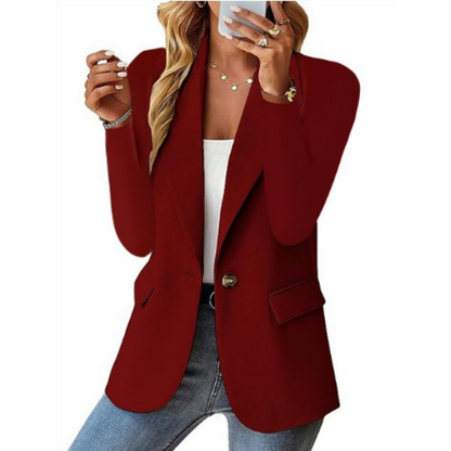 Women's Business Casual Single-Button Blazer | Long Sleeve