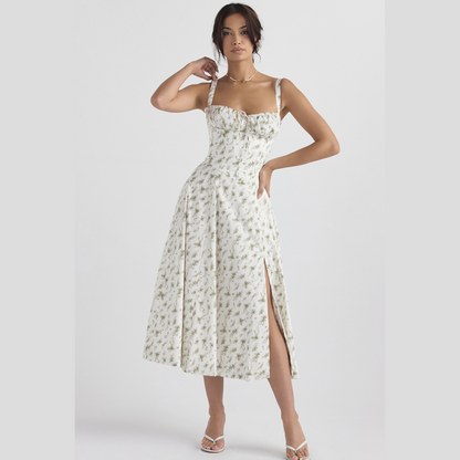 Women's Floral Print Sleeveless Summer Dress | Midi