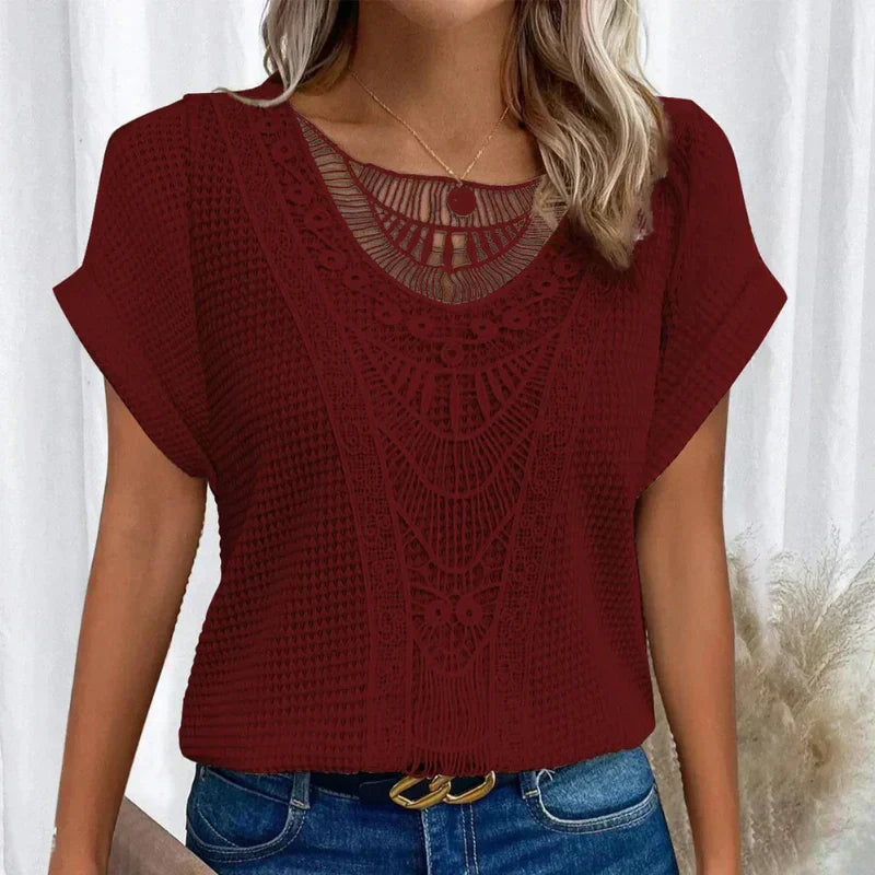 Women's Boho Summer Top | Short Sleeve
