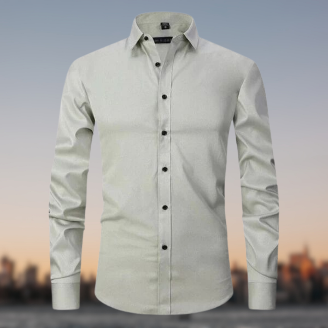 Men's Formal Shirt with Button Placket | Long Sleeve