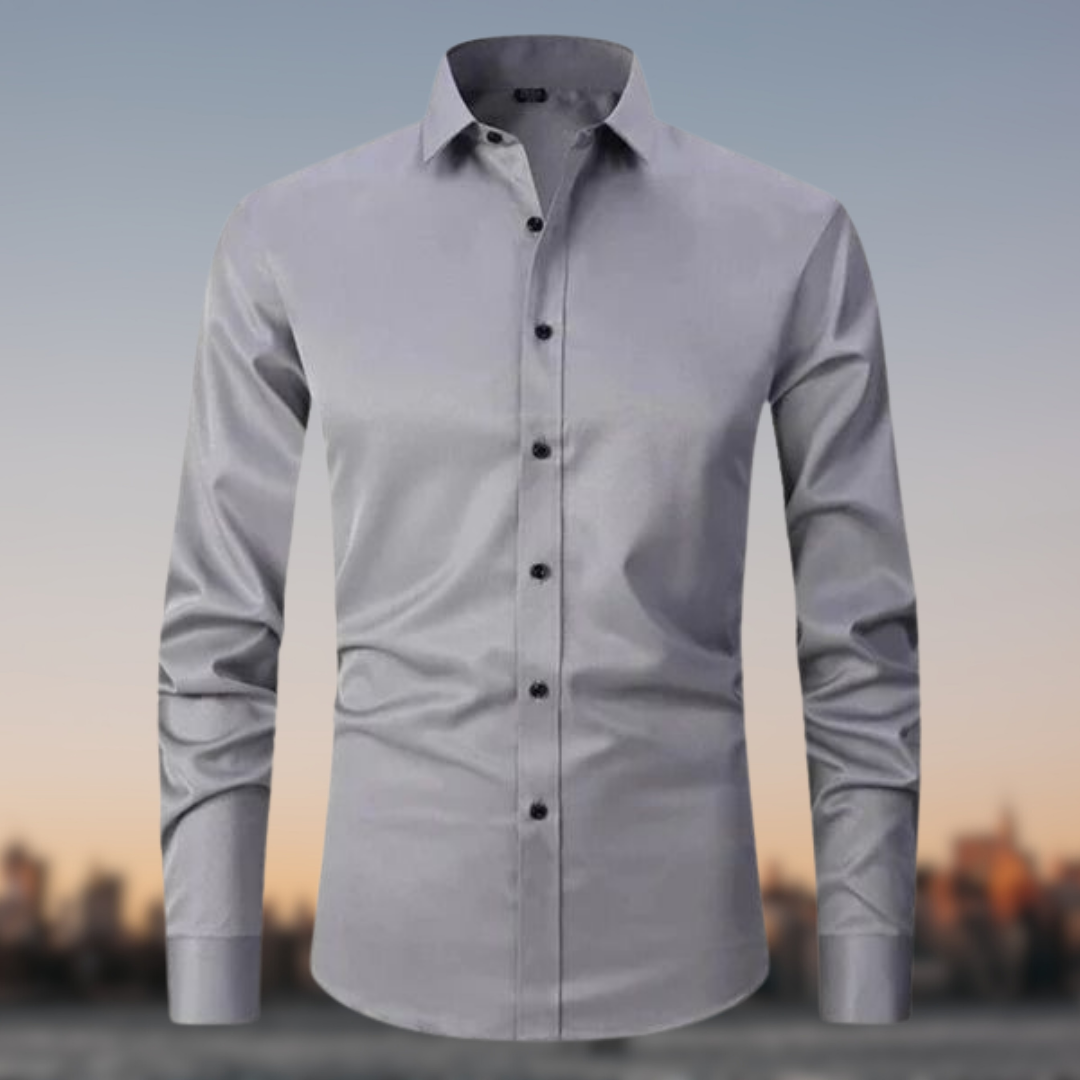 Men's Formal Shirt with Button Placket | Long Sleeve