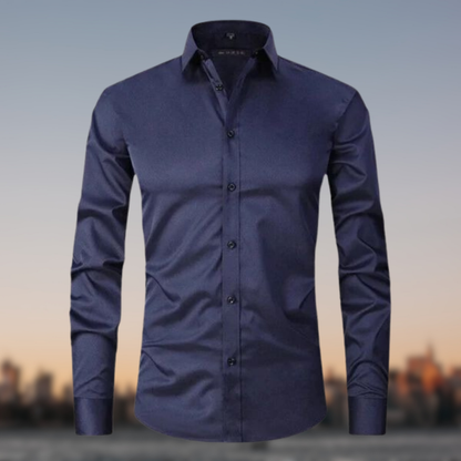 Men's Formal Shirt with Button Placket | Long Sleeve