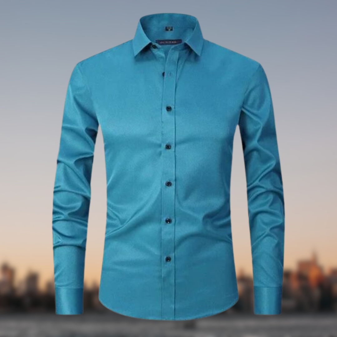 Men's Formal Shirt with Button Placket | Long Sleeve