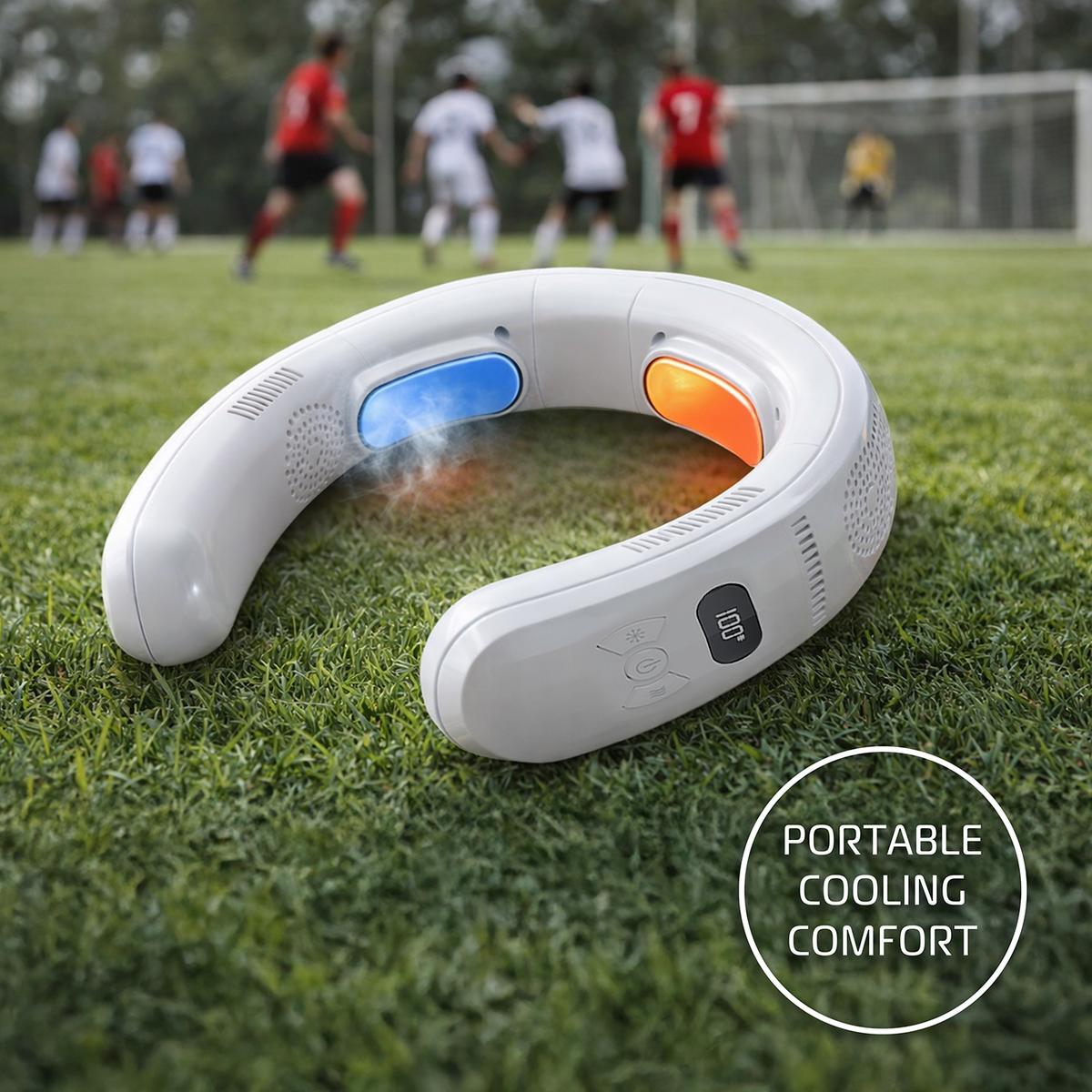3 Zone Neck Cooler and Heater, All-Weather Wearable Neck Fan