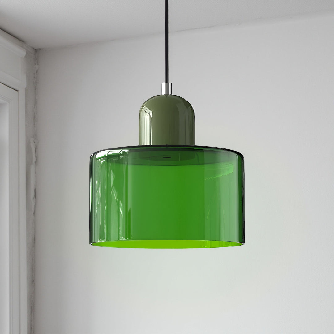 Modern Iron and Glass Pendant Ceiling Light