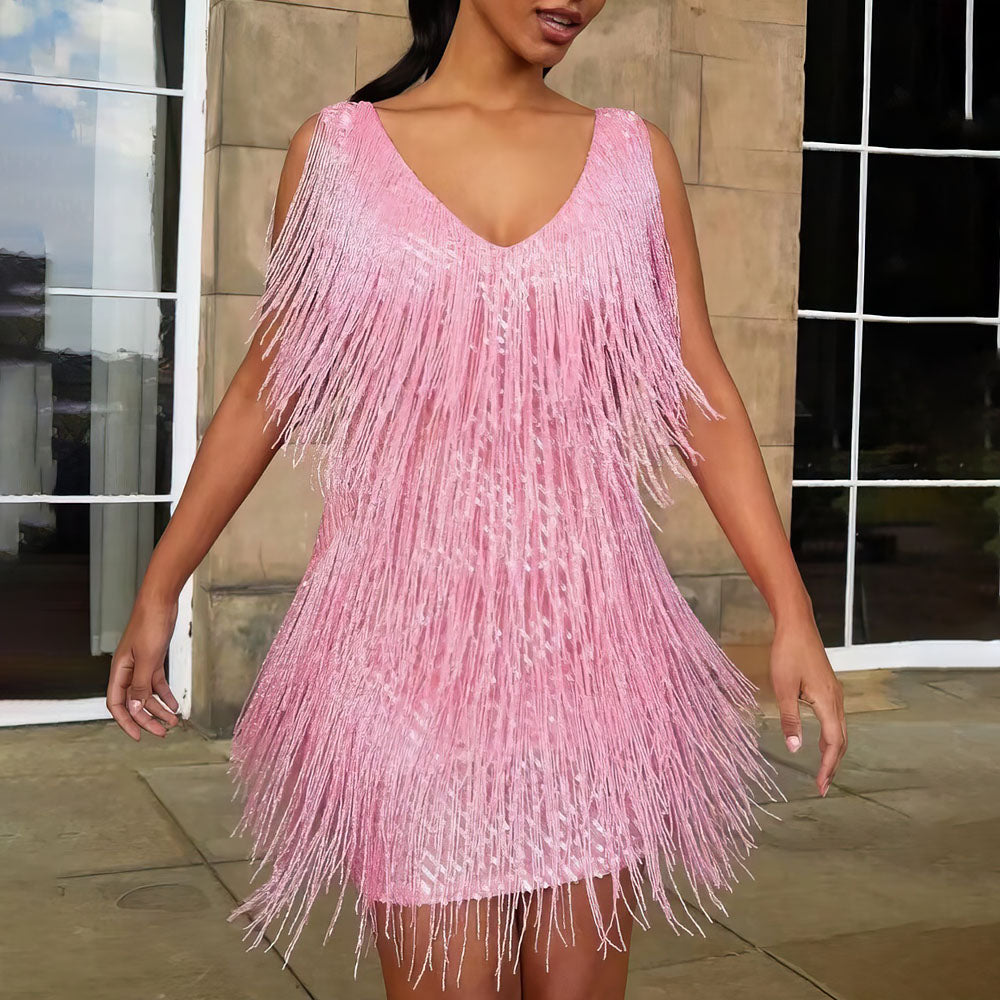 Ladies Evening Sequin Dress | Mini