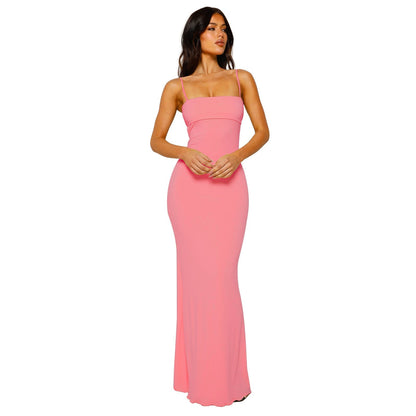 Women's Square Neck Evening Dress | Maxi