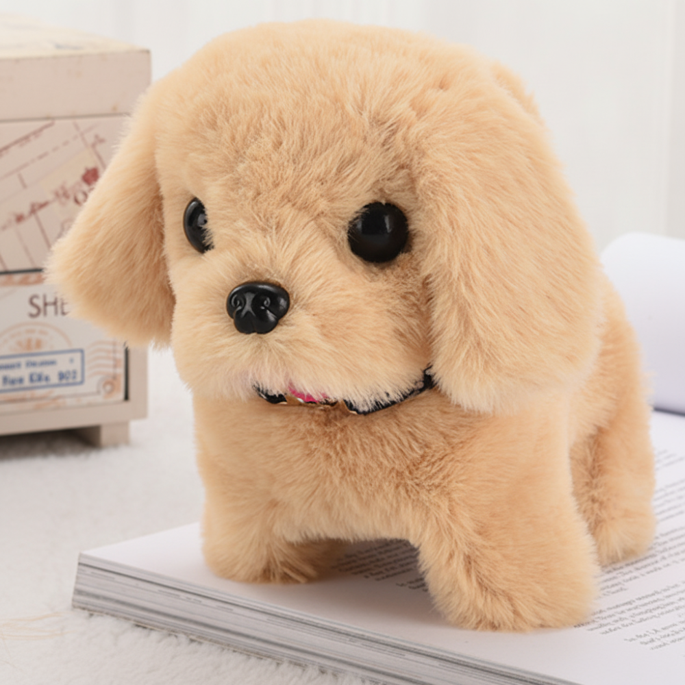 Interactive Plush Puppy Toy with Realistic Sounds and Movements