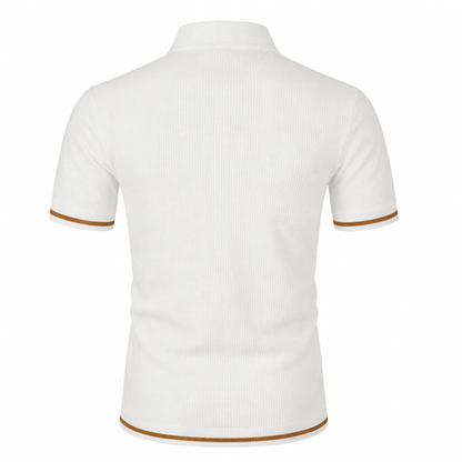 Men’s Waffle Knit Slim Fit Polo Shirt | Short Sleeve