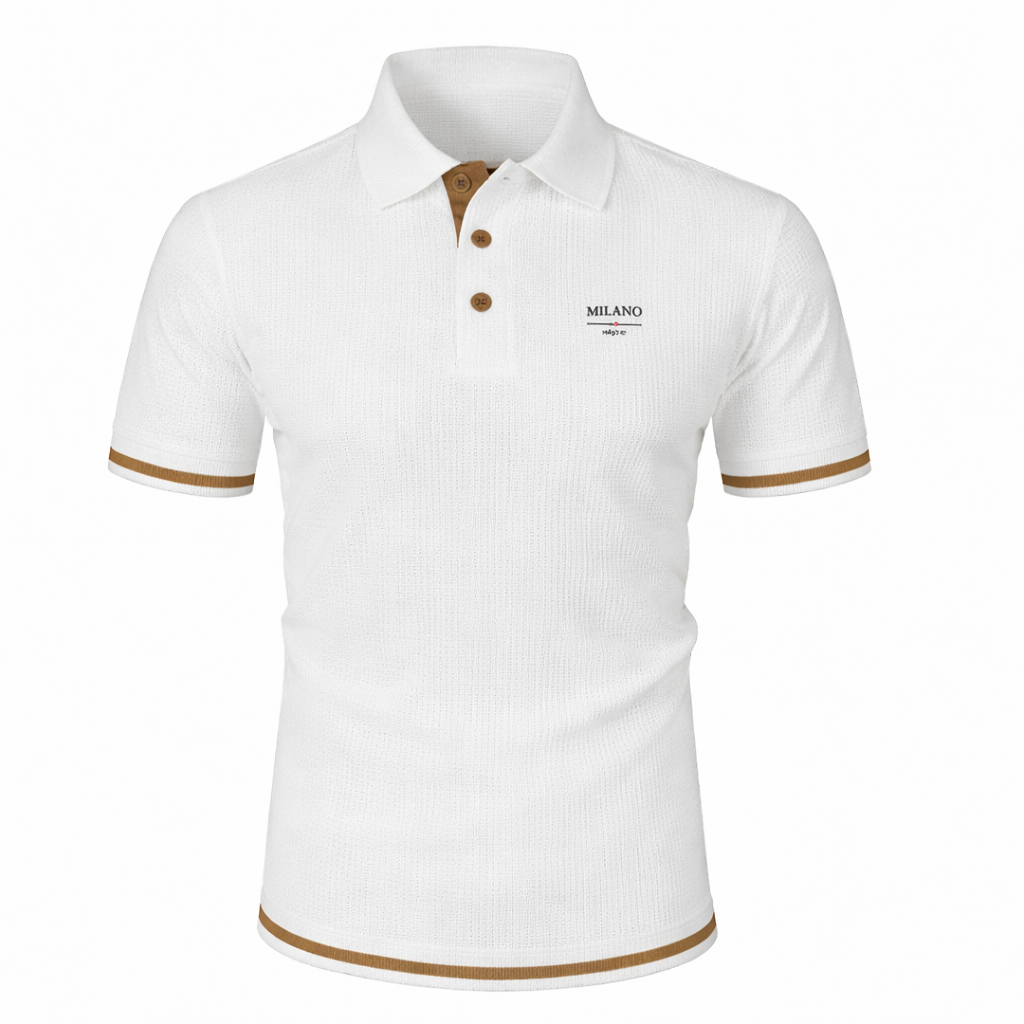 Men’s Waffle Knit Slim Fit Polo Shirt | Short Sleeve