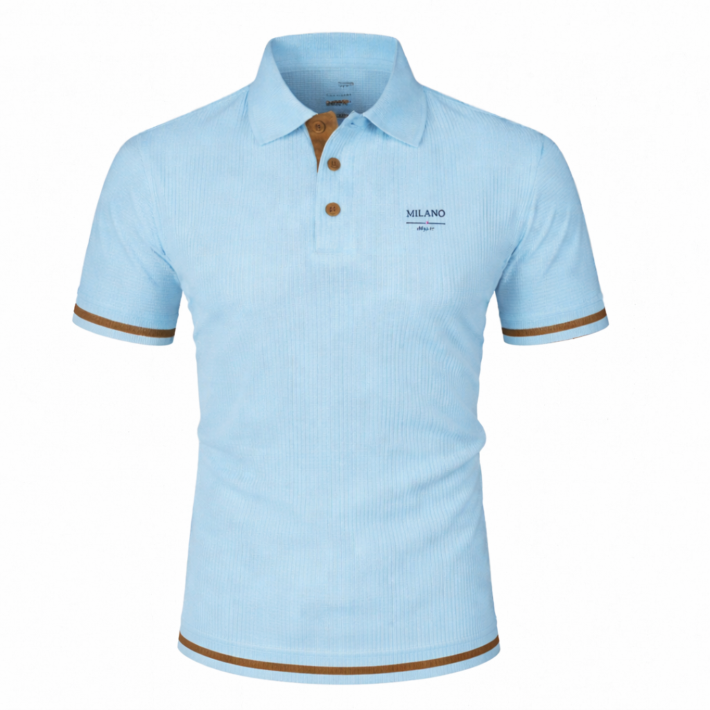 Men’s Waffle Knit Slim Fit Polo Shirt | Short Sleeve