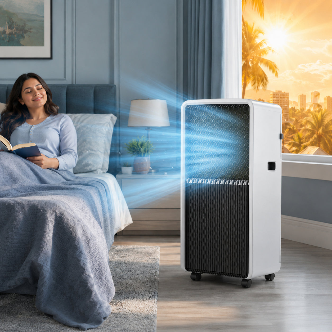 Smart WiFi Portable Air Conditioner with Cooling, Heating, and Dehumidification Features