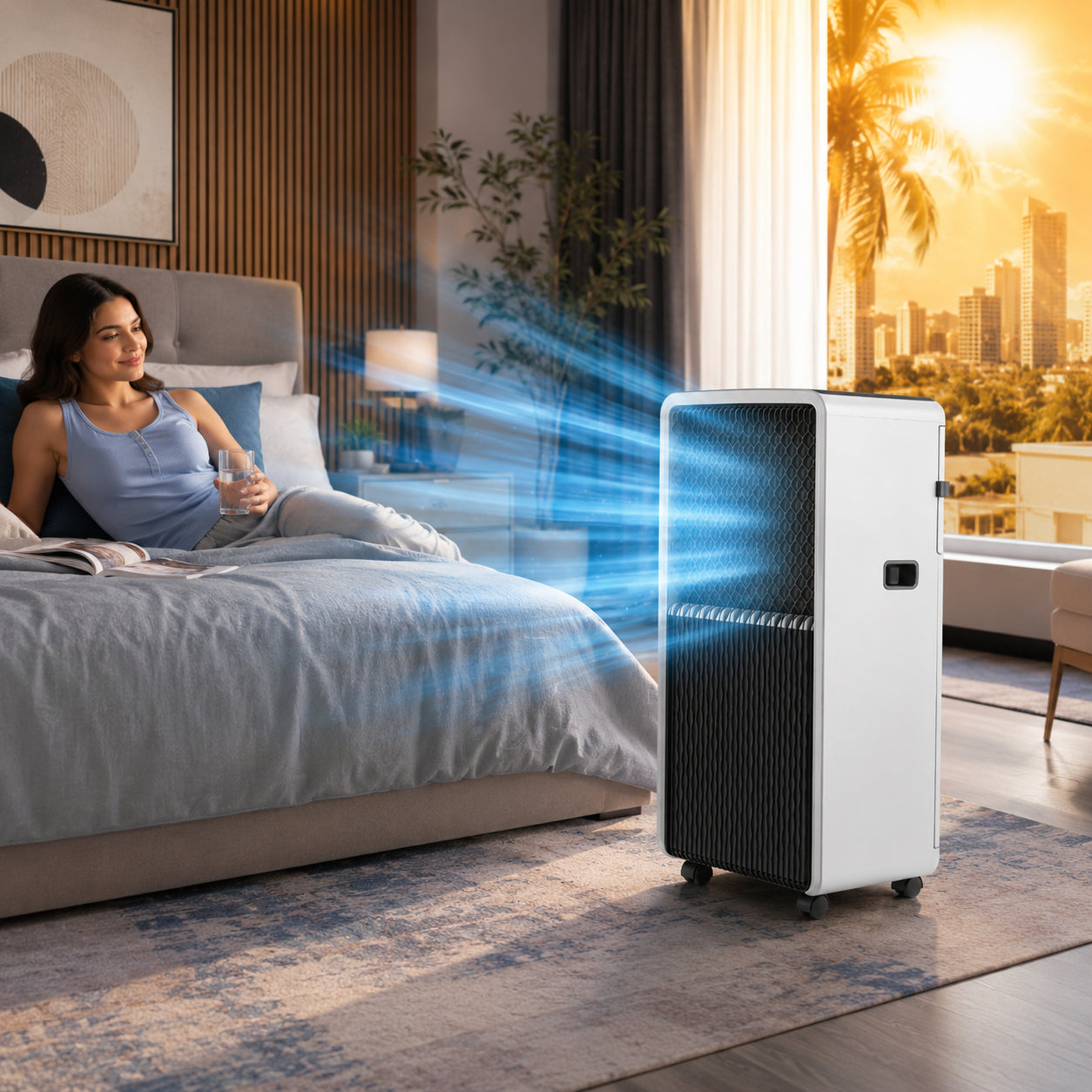 Smart WiFi Portable Air Conditioner with Cooling, Heating, and Dehumidification Features