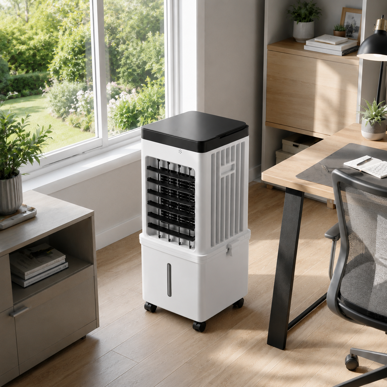 Compact Smart Evaporative Air Cooler for Room Use