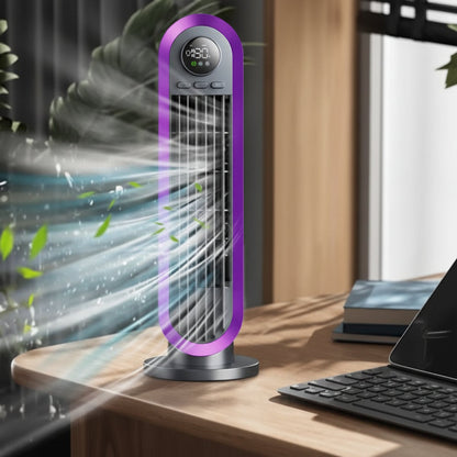 Quiet Adjustable Portable Bladeless Oscillating Tower Fan