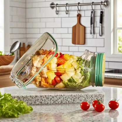 High-Quality Salad Container with Leak-Resistant Lid - BPA-Free