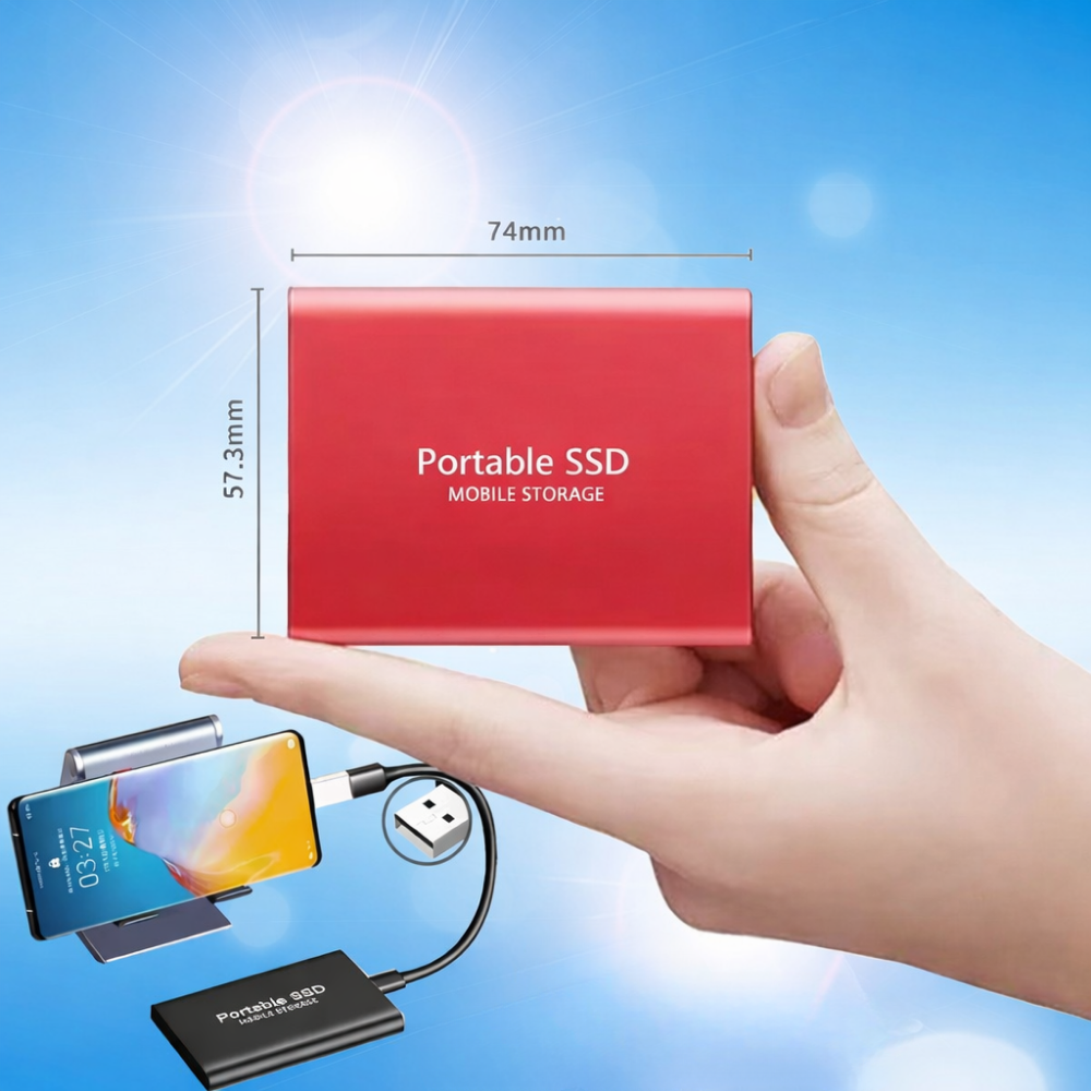 512GB Portable High-Speed External SSD USB Storage Drive