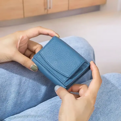 Stylish Compact RFID Blocking Leather Wallet – Secure Your Essentials