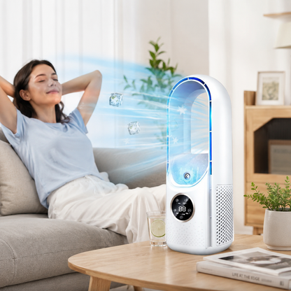 Compact Wireless Air Conditioner - Silent Cooling Without Rotor Blades