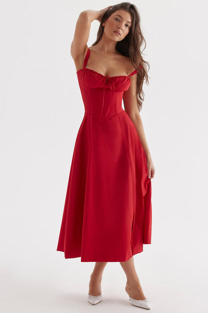 Women's Floral Print Sleeveless Summer Dress | Midi