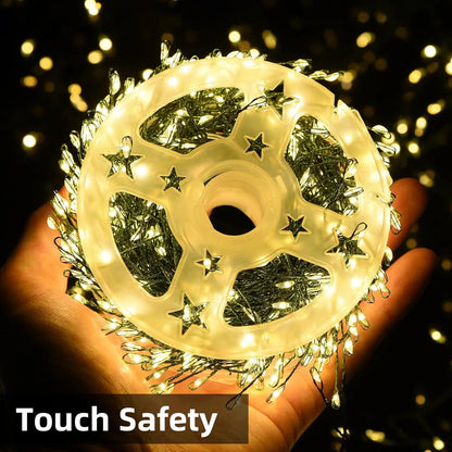 LED Firework String Lights | Remote Control Included | 30–75 m | 900–2000 LEDs | IP65 Waterproof | Perfect for Christmas, Halloween & Parties