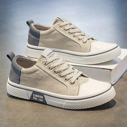 Men's Retro Casual Low-Top Skate Shoes | Lace-Up