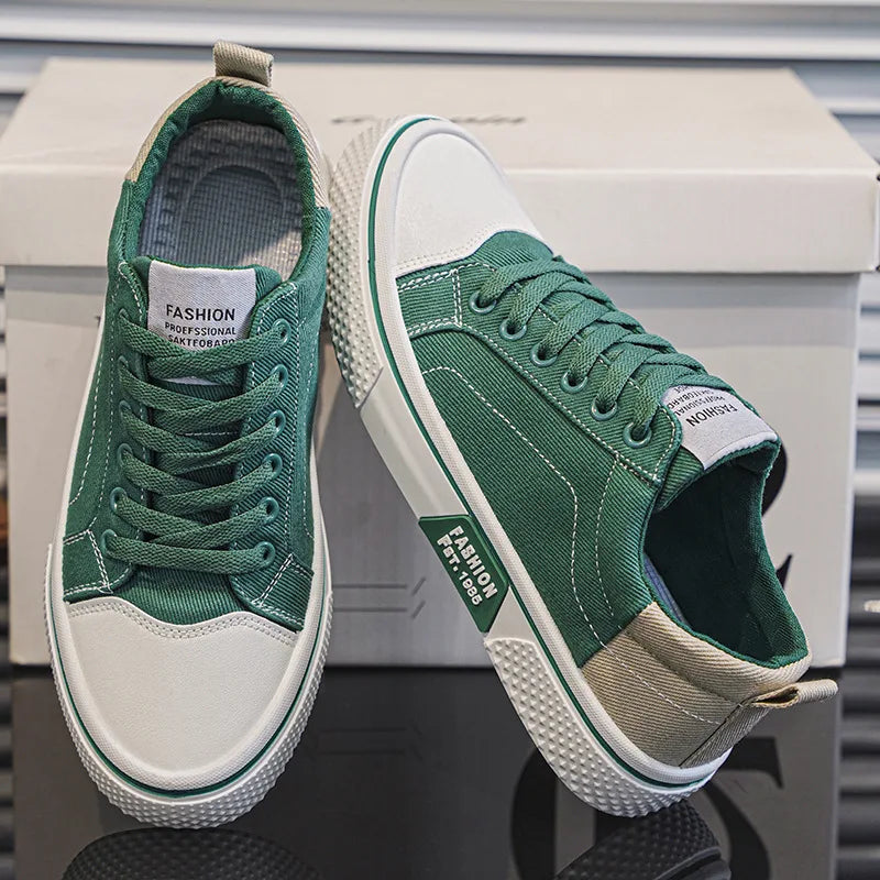 Men's Retro Casual Low-Top Skate Shoes | Lace-Up