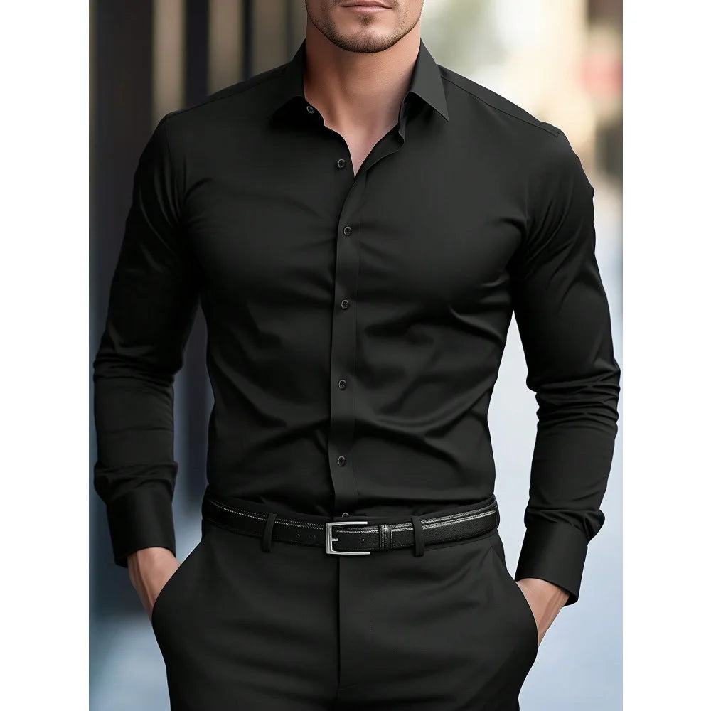 Men's Smart Casual Collared Shirt | Long Sleeve