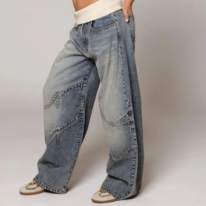 Women's Low Rise Baggy Jeans | Wide Leg