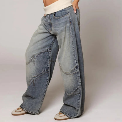 Women's Low Rise Baggy Jeans | Wide Leg