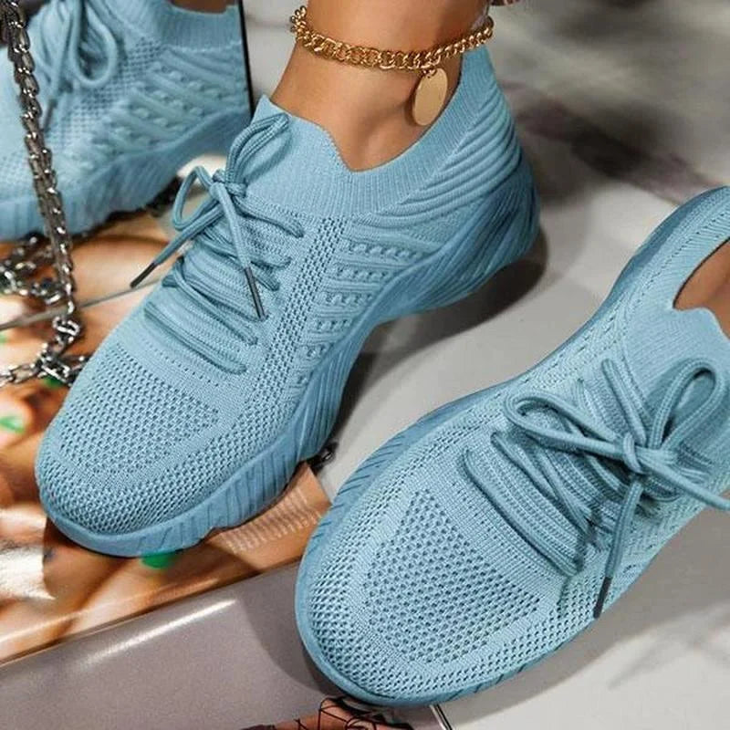 Women's Lace-Up Platform Sneakers | Sporty