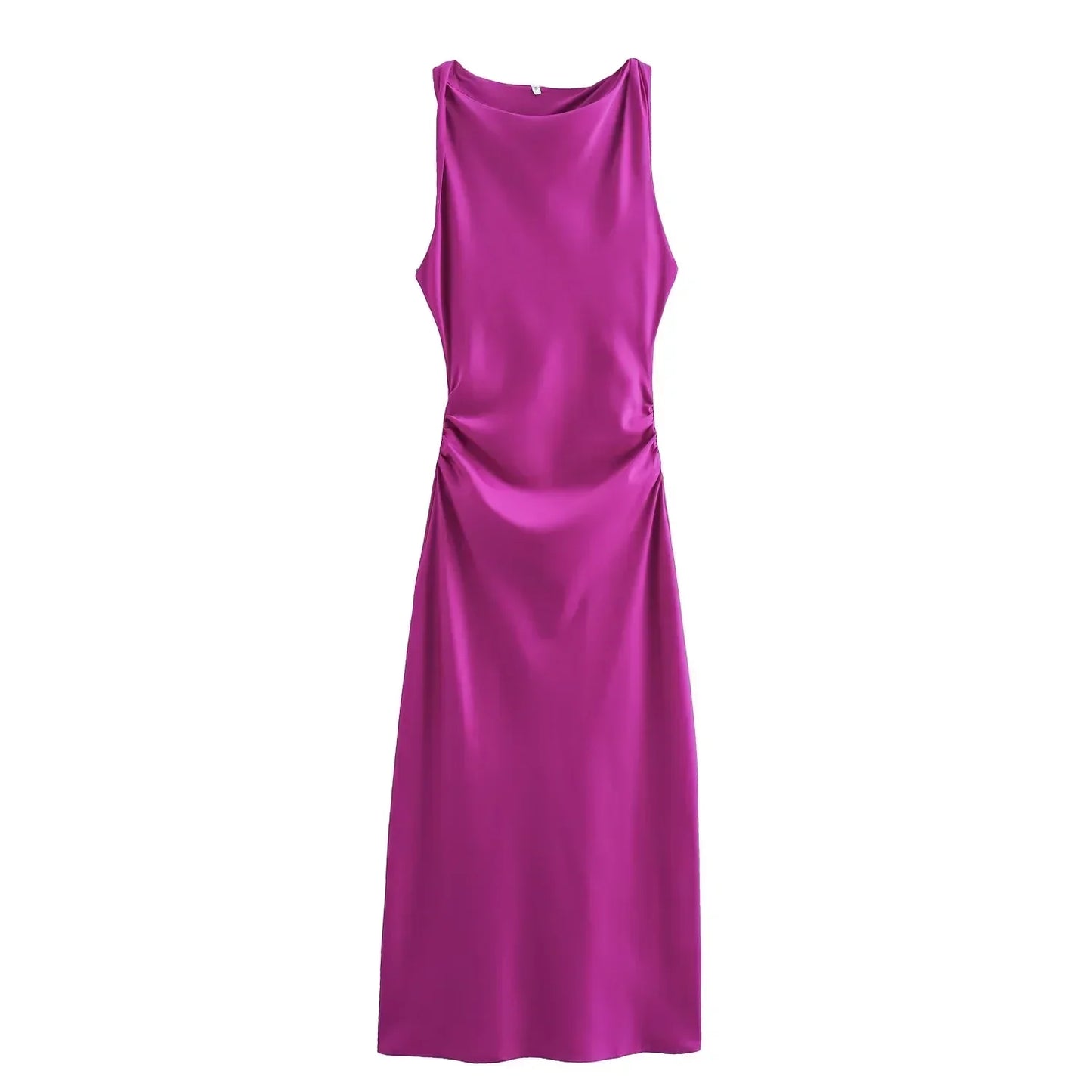 Women's Cowl Neck Sleeveless Cocktail Dress | Midi
