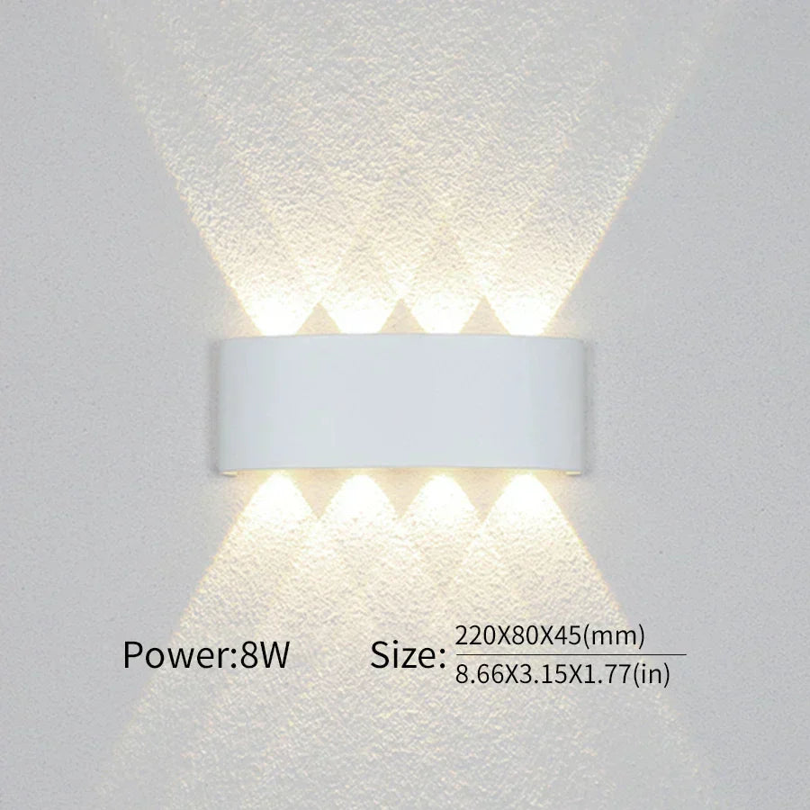 Contemporary LED Wall Light for Indoor and Outdoor Use