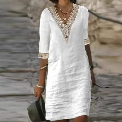 Women's Boho Style V-Neck Summer Dress | Mini